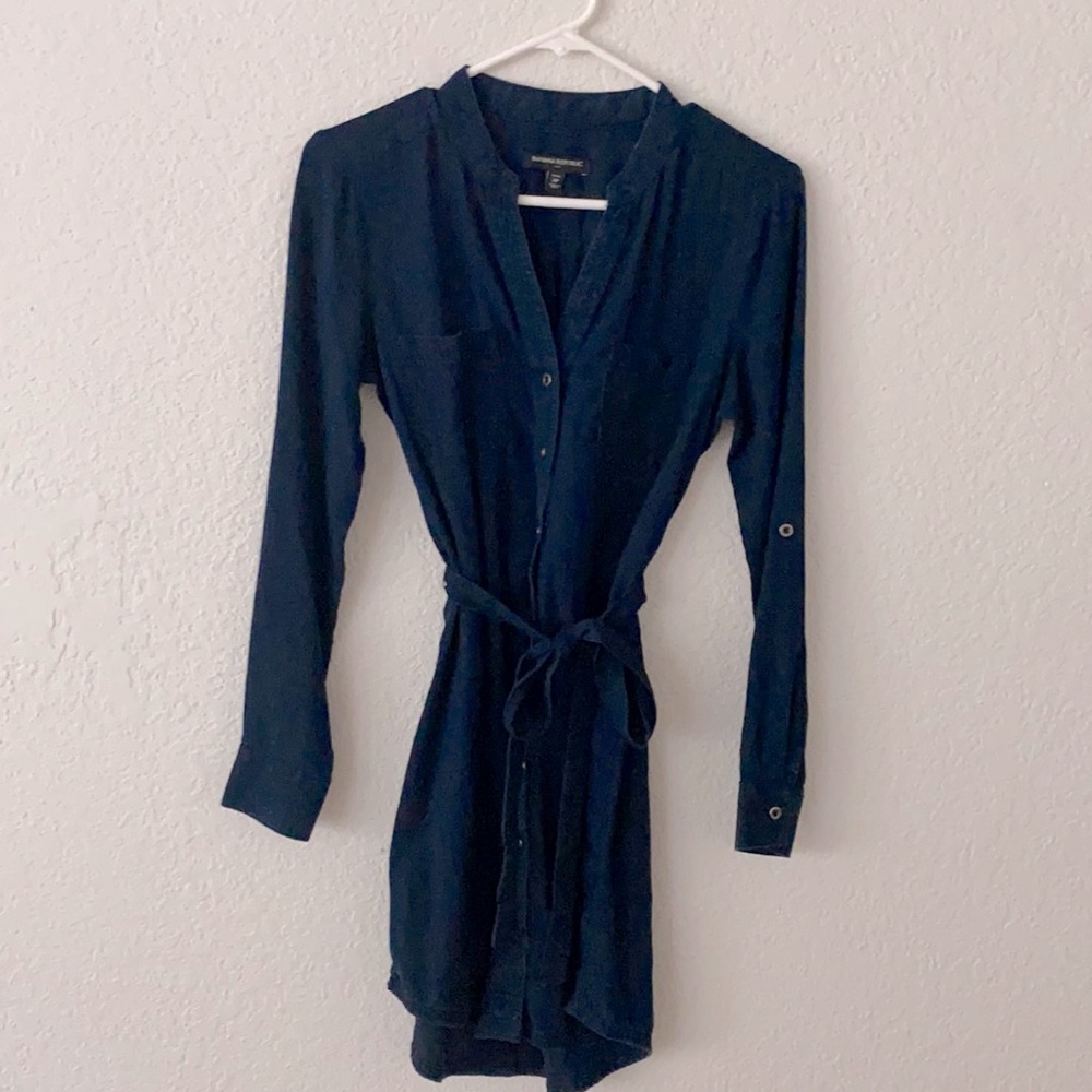 Banana Republic navy shirt dress/tunic - Picture 2 of 6